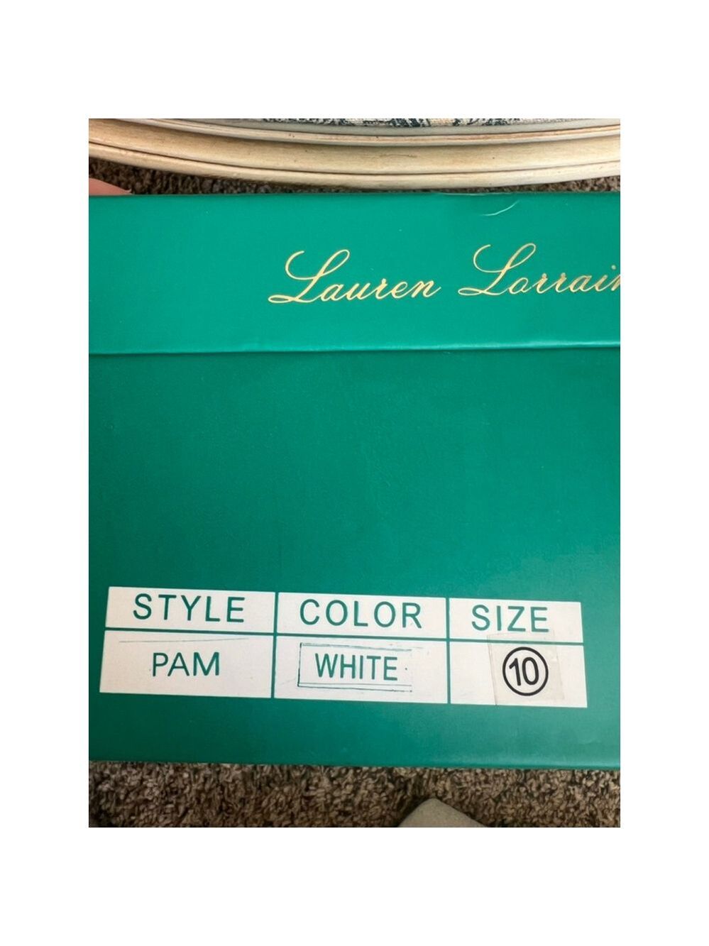 New Lauren Lorraine White Embellished Sneakers Size 10 - Picture 4 of 4